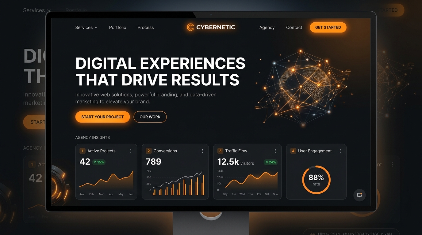 WEBVORA Modern Web Interface Mockup